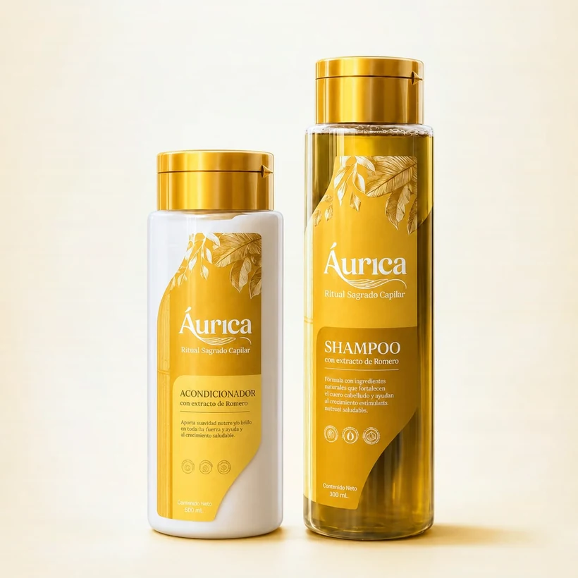 Dúo Áurica: shampoo y acondicionador